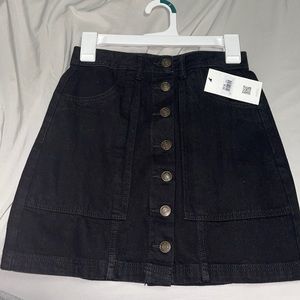 Button Front Skirt